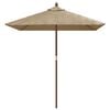 vidaXL Garden Parasol with Wooden Pole Taupe 198x198x231 cm