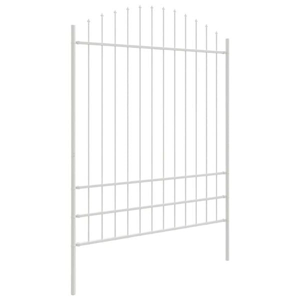 vidaXL Garden Fence 6 pcs White 170 x 225 cm Powder-Coated Steel