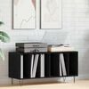 vidaXL Record Cabinet Black Oak 100 x 38 x 48 cm Engineered Wood