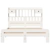 vidaXL Bookcase Bed without Mattress White 140x190 cm Solid Wood Pine