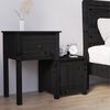 vidaXL Bedside Cabinet Black 79.5x38x65.5 cm Solid Wood Pine