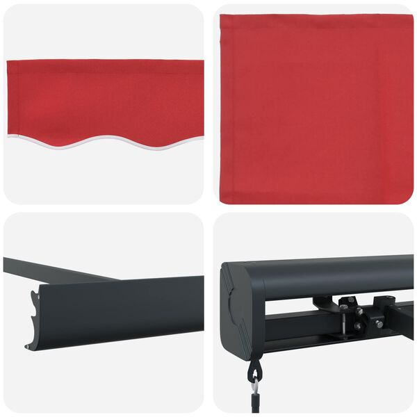 vidaXL Retractable Awning Red 300 x 250 cm Fabric and Metal