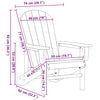 vidaXL Adirondack Chair White 82 x 74 x 92 cm HDPE