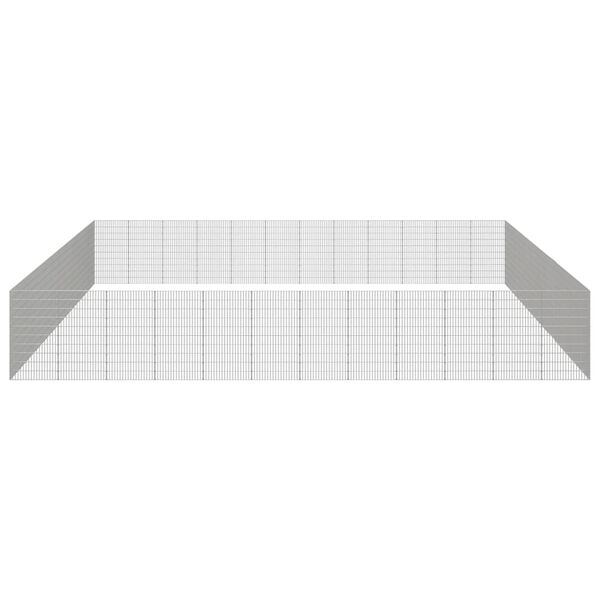 vidaXL Free Range Animal Enclosure 48-Panel 54x100 cm Galvanised Iron