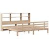 vidaXL Bookcase Bed without Mattress 180x200 cm Super King Solid Wood Pine