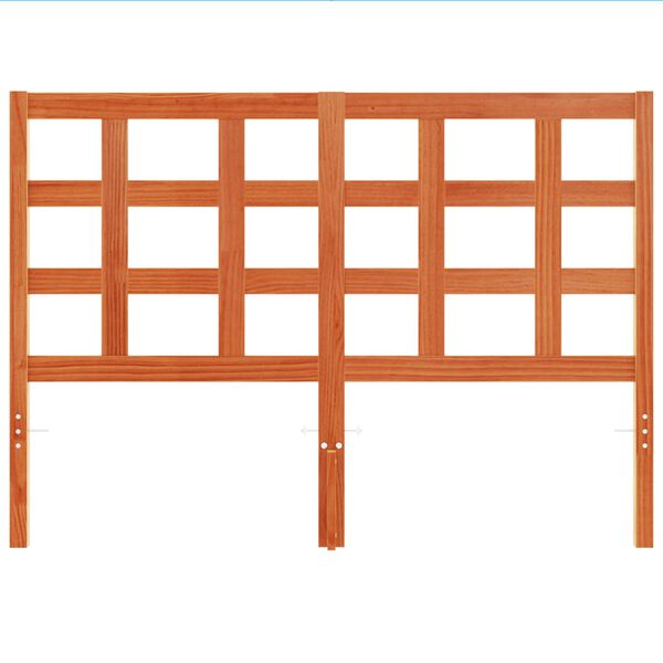 vidaXL Headboard Wax Brown 135 cm Solid Wood Pine