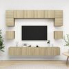 vidaXL 8 Piece TV Cabinet Set Sonoma Oak Engineered Wood