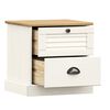 vidaXL Bedside Cabinet VIGO White 42x35x42 cm Solid Wood Pine