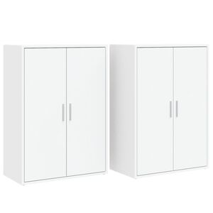 vidaXL Sideboards 2 pcs White 60x31x84 cm Engineered Wood