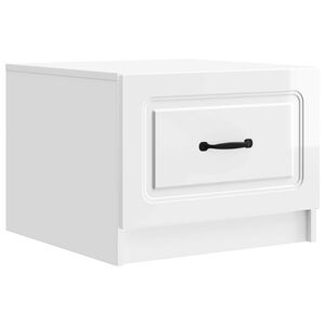vidaXL Coffee Table High Gloss White 49 x 50 x 37 cm Engineered Wood
