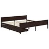 vidaXL Bed Frame without Mattress Dark Brown 200x200 cm Solid Wood
