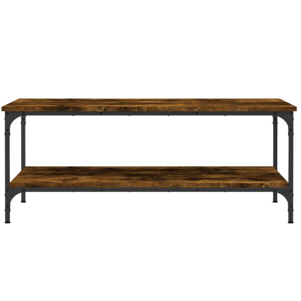 vidaXL Coffee Table Smoked Oak 100x55x40 cm Engineered Wood