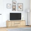 vidaXL TV Cabinet with LED Lights Sonoma Oak 160.5x41x50 cm