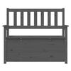 vidaXL Bench Grey 112.5x51.5x96.5 cm Solid Wood Pine