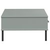 vidaXL Coffee Table with Metal Legs Grey Solid Wood Pine OSLO