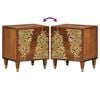 vidaXL Bedside Cabinet with Door 2 pcs Honey Brown 40 x 33 x 46 cm