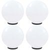 vidaXL LED Bowl Lamps 4 pcs Spherical 40 cm PMMA