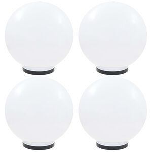 vidaXL Bowl Lamp | Set of 4 | White | Polymethyl methacrylate (PMMA)