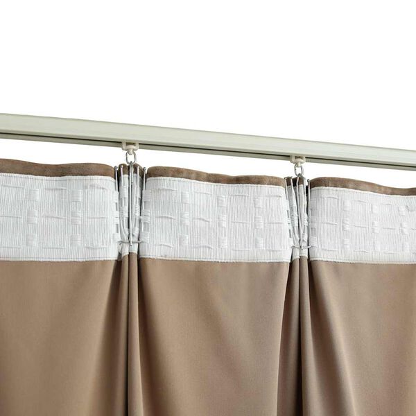 vidaXL Blackout Curtains 2 pcs with Hooks Velvet Beige 140x175 cm