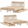 vidaXL Bed Frame without Mattress 150x200 cm King Size Solid Wood Pine