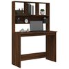 vidaXL Desk with Shelves Brown Oak 102x45x148 cm Engineered Wood