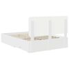 vidaXL Bed Frame with Headboard White 140 x 190 cm Engineered Wood
