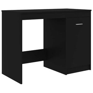 vidaXL Desk Black 100x50x76 cm Engineered Wood