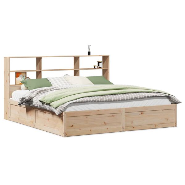 vidaXL Bed Frame without Mattress 200x200 cm Solid Wood Pine