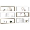 vidaXL Wall Cube Shelf 6 pcs White&Sonoma Oak 80x15x26.5cm Engineered Wood