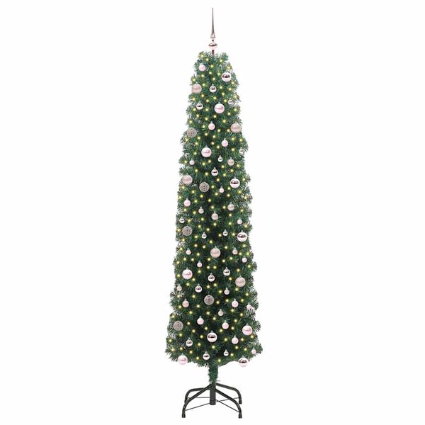 vidaXL Artificial Christmas Tree with 300 LEDs with Stand Green 240 cm