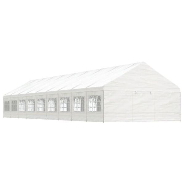 vidaXL Gazebo with Roof White 20.07x5.88x3.75 m Polyethylene