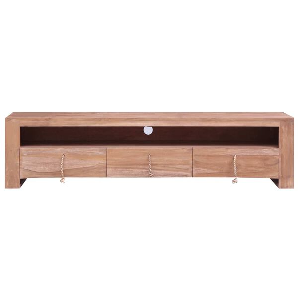 vidaXL TV Cabinet 140x30x35 cm Solid Teak Wood