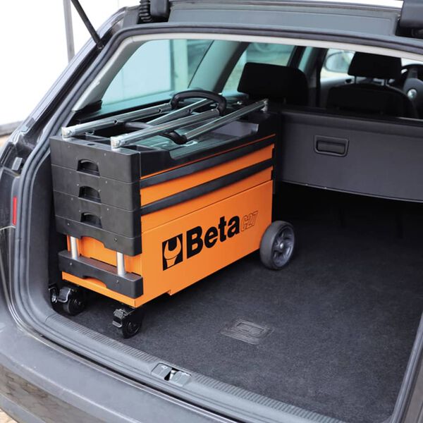 Beta Tools Collapsible Tool Trolley C27S-O Orange Steel 027000201