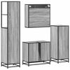 vidaXL 4&nbsp;Piece Bathroom Furniture Set&nbsp;Grey Sonoma Engineered Wood