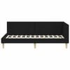 vidaXL Corner Bed Frame with Headboard Black 90 cm x 190 cm Velvet
