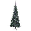 vidaXL Corner Artificial Christmas Tree Green 180 cm PVC and Metal