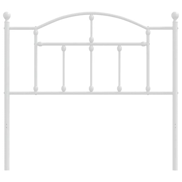 vidaXL Metal Replace Headboard White 100 cm