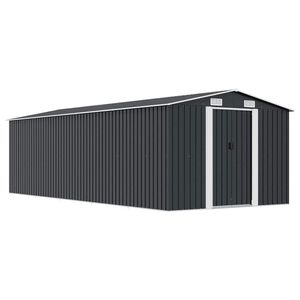 vidaXL Garden Shed 257x580x181 cm Metal Anthracite