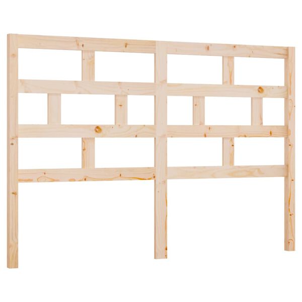 vidaXL Bed Headboard 126x4x100 cm Solid Wood Pine