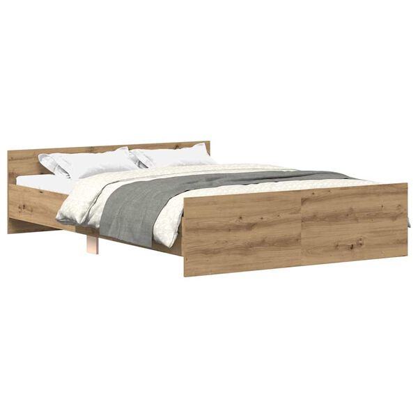 vidaXL Bed Frame without Mattress Artisan Oak 150x200cm Engineered Wood