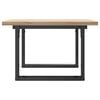 vidaXL Coffee Table O-Frame 70x70x40.5 cm Solid Wood Pine and Steel