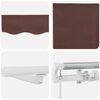 vidaXL Manual Retractable Awning with LED Brown 450x300 cm