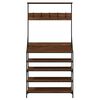 vidaXL Clothes Rack with Shoe Storage Brown Oak 90x34x184 cm