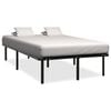 vidaXL Bed Frame without Mattress Black Metal 140x200 cm