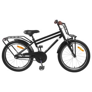 vidaXL Kids Bike 18'' for 5-7 Years Old Black