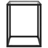 vidaXL Coffee Table Black with Tempered Glass 40x40x50 cm