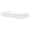 vidaXL Bed Frame without Mattress White Solid Wood 90x200 cm