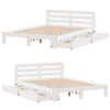 vidaXL Bed Frame without Mattress White 140x190 cm Solid Wood Pine