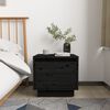 vidaXL Bedside Cabinets 2 pcs Black 35x34x32 cm Solid Wood Pine