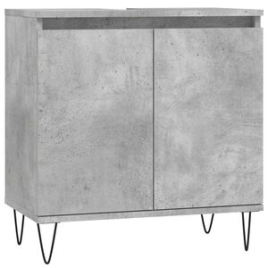 vidaXL Bathroom Cabinet Concrete Grey 58x33x60 cm Engineered Wood